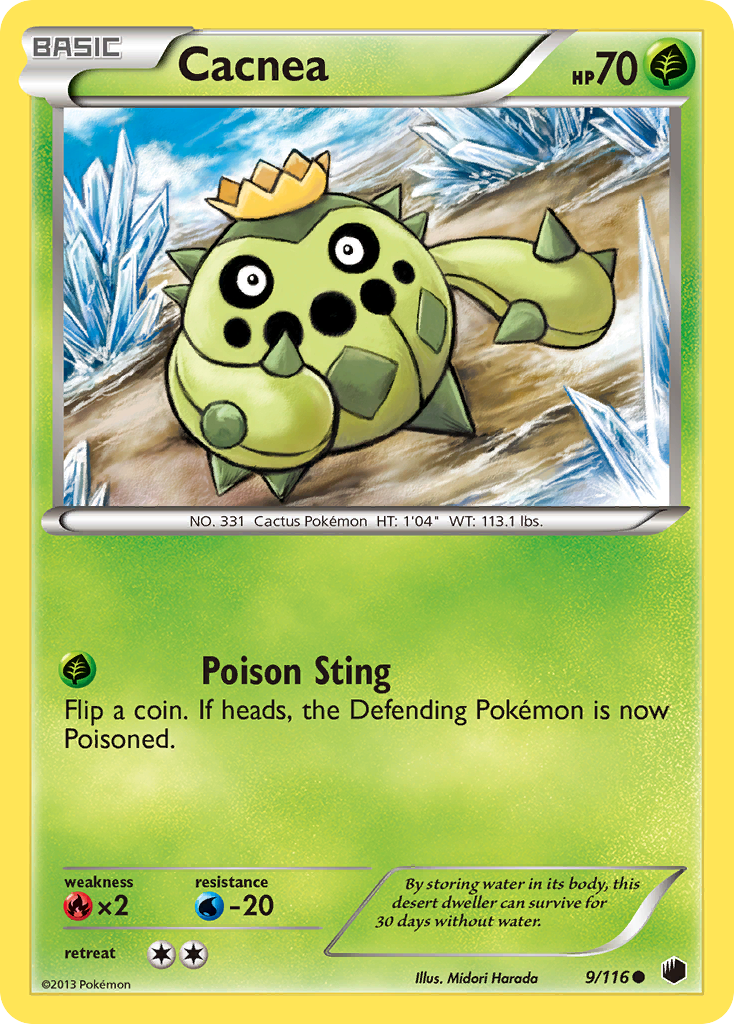 Cacnea (9/116) [Black & White: Plasma Freeze] | Eastridge Sports Cards & Games