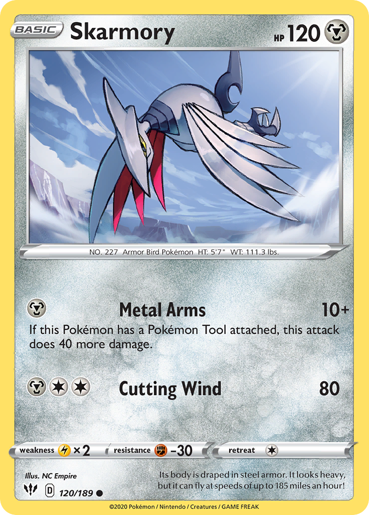 Skarmory (120/189) [Sword & Shield: Darkness Ablaze] | Eastridge Sports Cards & Games