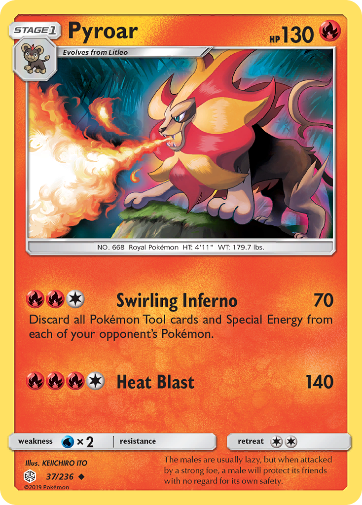 Pyroar (37/236) [Sun & Moon: Cosmic Eclipse] | Eastridge Sports Cards & Games