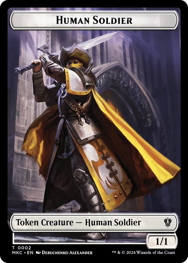 City's Blessing // Human Soldier Double-Sided Token [Murders at Karlov Manor Commander Tokens] | Eastridge Sports Cards & Games