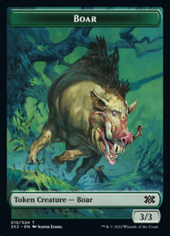 Boar // Soldier Double-sided Token [Double Masters 2022 Tokens] | Eastridge Sports Cards & Games