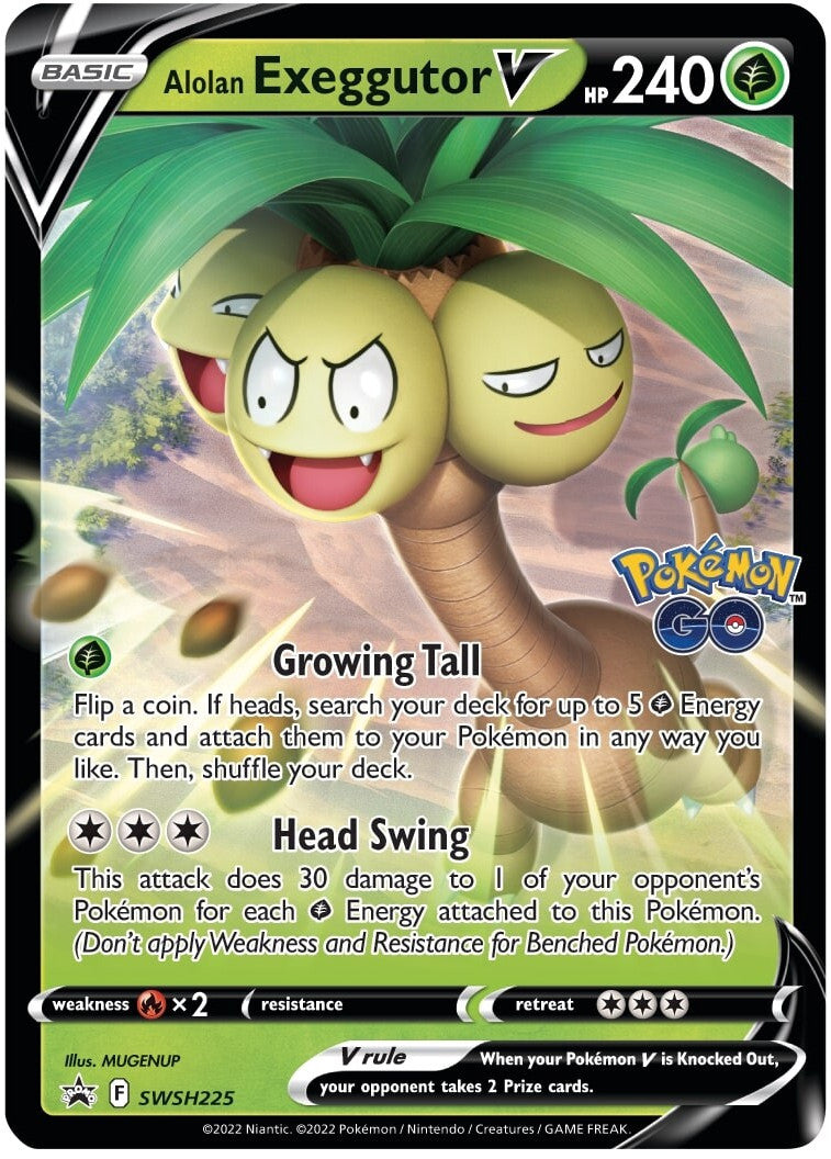 Alolan Exeggutor V (SWSH225) (Jumbo Card) [Sword & Shield: Black Star Promos] | Eastridge Sports Cards & Games