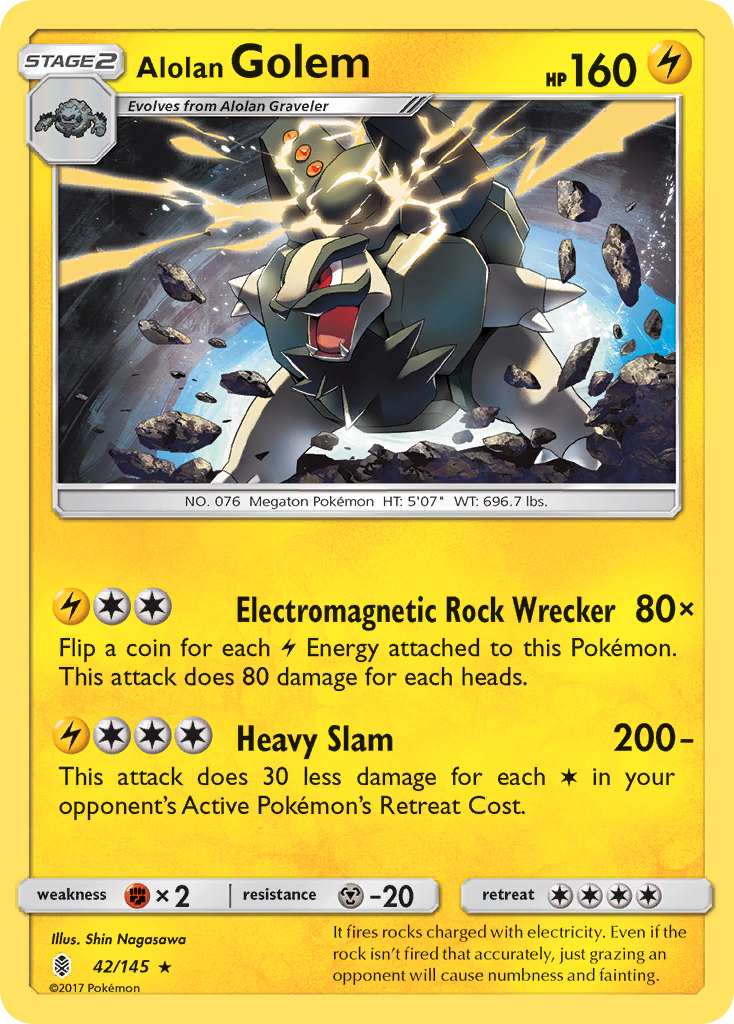 Alolan Golem (42/145) [Sun & Moon: Guardians Rising] | Eastridge Sports Cards & Games