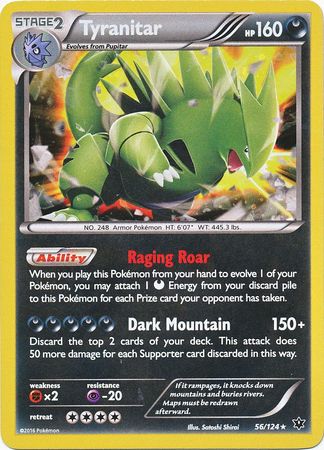 Tyranitar (56/124) (Cosmos Holo) [XY: Fates Collide] | Eastridge Sports Cards & Games