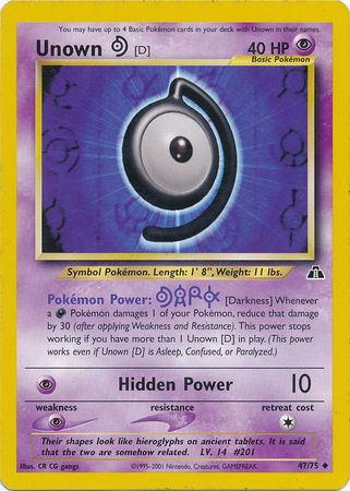 Unown [D] (47/75) [Neo Discovery Unlimited] | Eastridge Sports Cards & Games