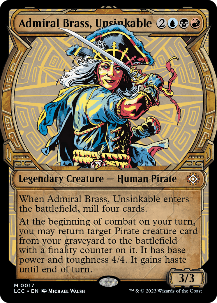 Admiral Brass, Unsinkable (Showcase) [The Lost Caverns of Ixalan Commander] | Eastridge Sports Cards & Games