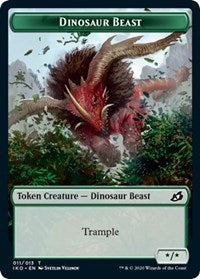 Dinosaur Beast // Human Soldier (005) Double-sided Token [Ikoria: Lair of Behemoths Tokens] | Eastridge Sports Cards & Games