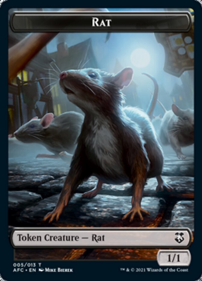 Rat // Zombie Double-sided Token [Dungeons & Dragons: Adventures in the Forgotten Realms Commander Tokens] | Eastridge Sports Cards & Games