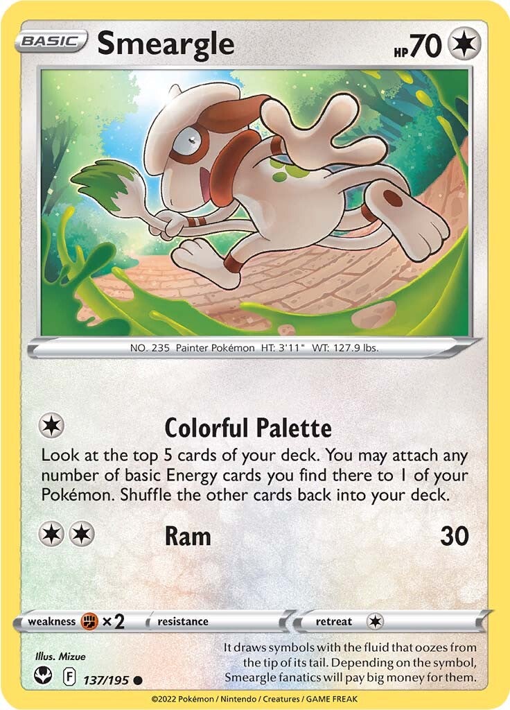 Smeargle (137/195) [Sword & Shield: Silver Tempest] | Eastridge Sports Cards & Games