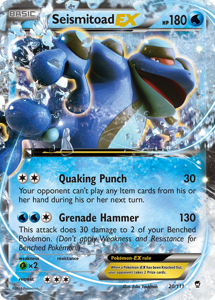 Seismitoad EX (20/111) [XY: Furious Fists] | Eastridge Sports Cards & Games