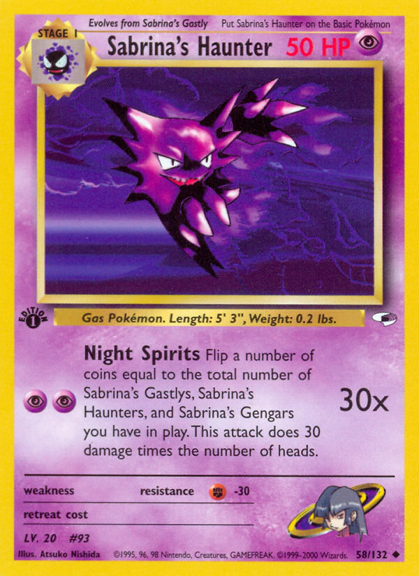 Sabrina's Haunter (58/132) [Gym Heroes 1st Edition] | Eastridge Sports Cards & Games