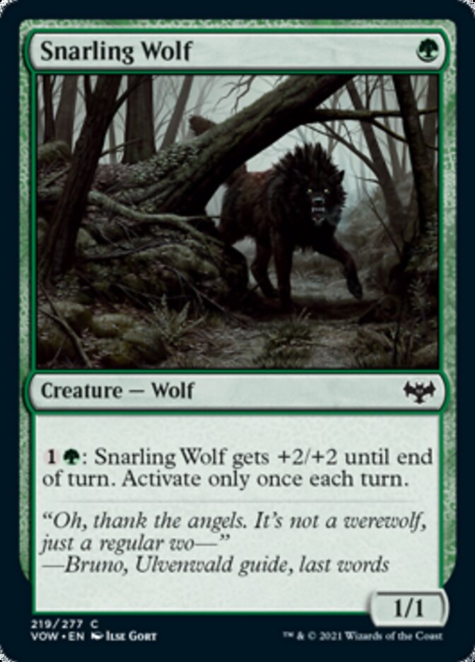 Snarling Wolf [Innistrad: Crimson Vow] | Eastridge Sports Cards & Games