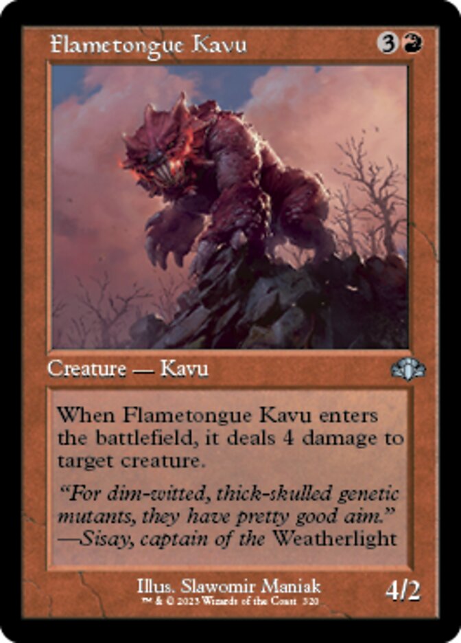 Flametongue Kavu (Retro) [Dominaria Remastered] | Eastridge Sports Cards & Games