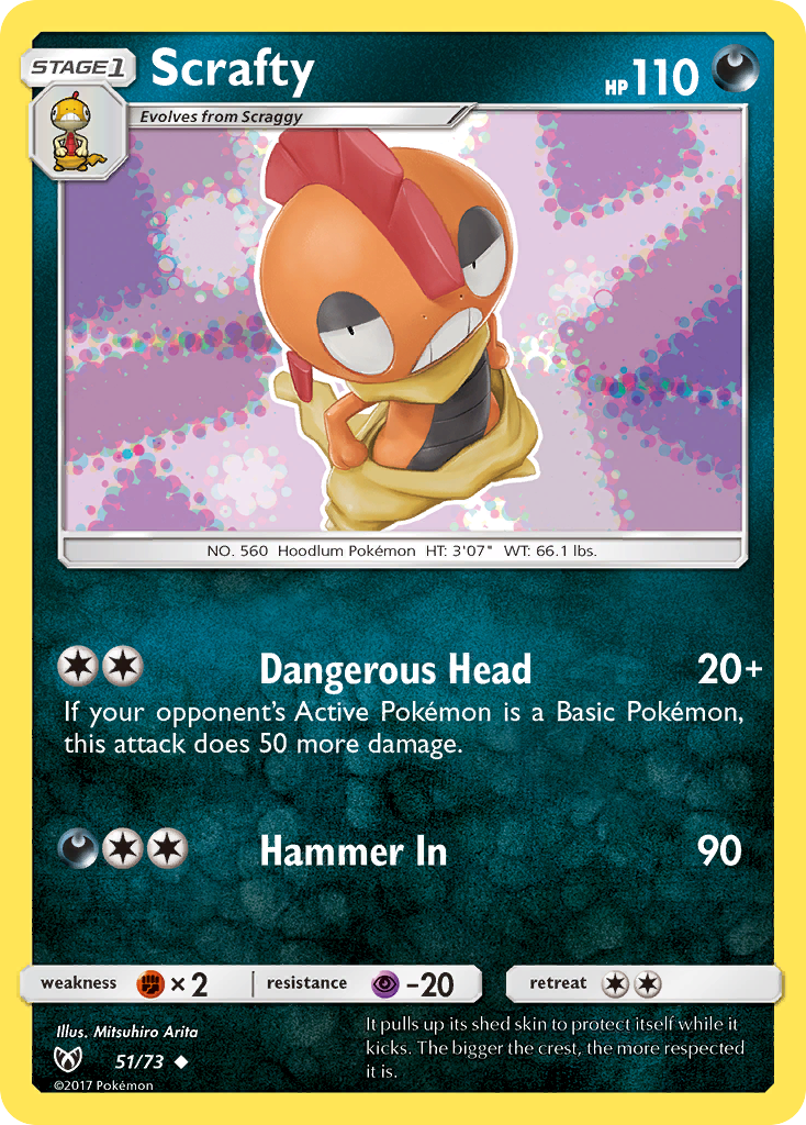 Scrafty (51/73) [Sun & Moon: Shining Legends] | Eastridge Sports Cards & Games