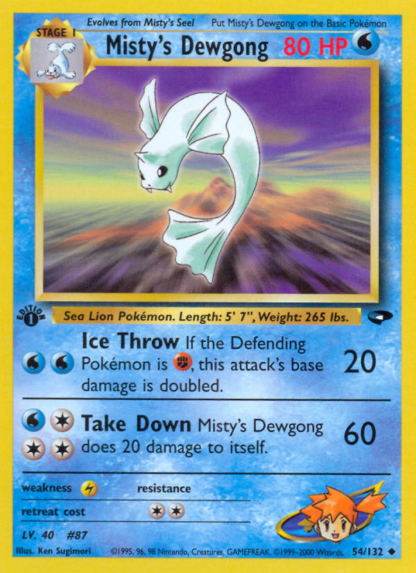 Misty's Dewgong (54/132) [Gym Challenge 1st Edition] | Eastridge Sports Cards & Games