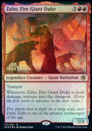 Zalto, Fire Giant Duke [Dungeons & Dragons: Adventures in the Forgotten Realms Prerelease Promos] | Eastridge Sports Cards & Games