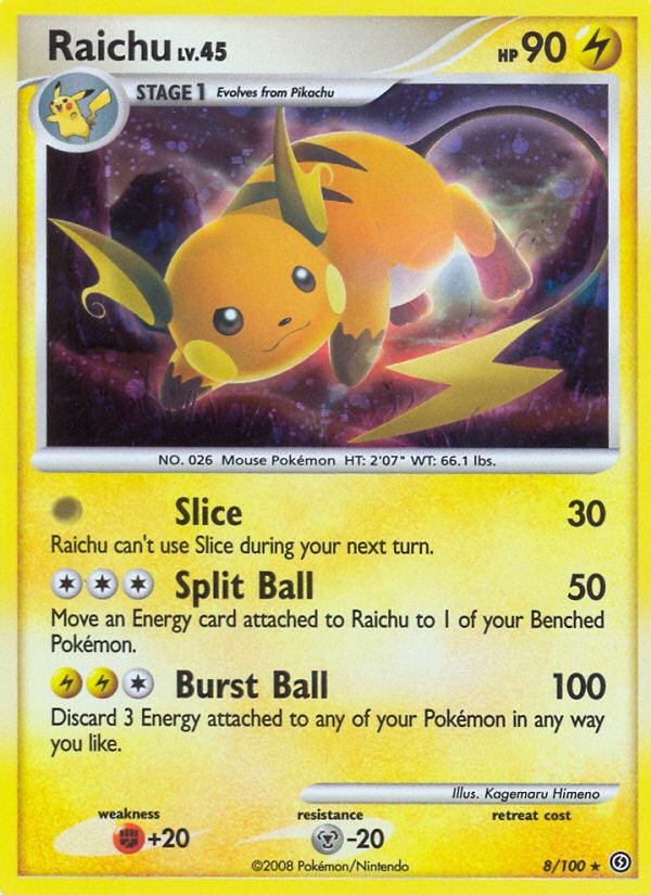 Raichu (8/100) [Diamond & Pearl: Stormfront] | Eastridge Sports Cards & Games