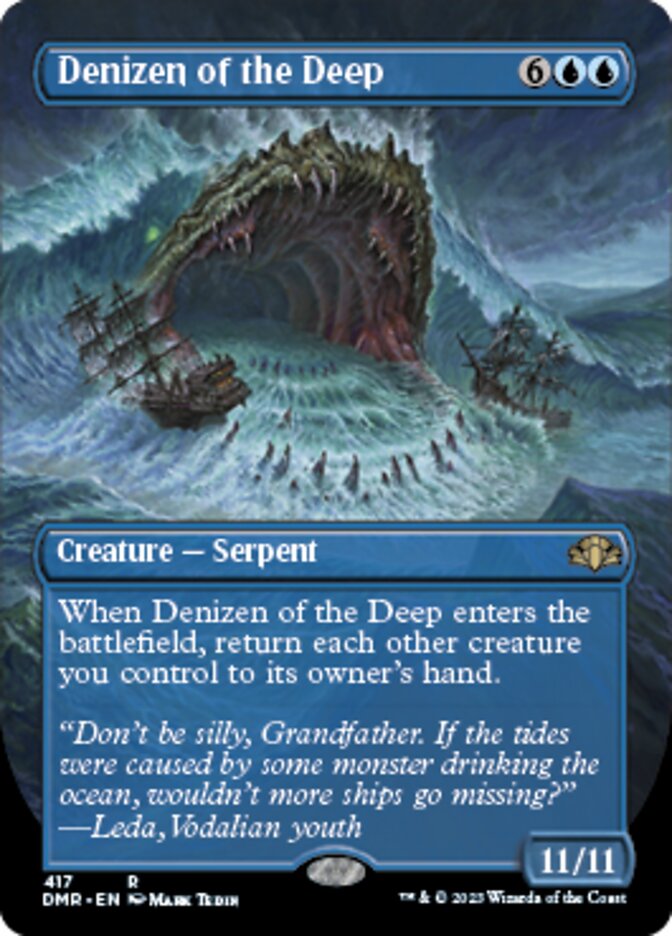 Denizen of the Deep (Borderless Alternate Art) [Dominaria Remastered] | Eastridge Sports Cards & Games