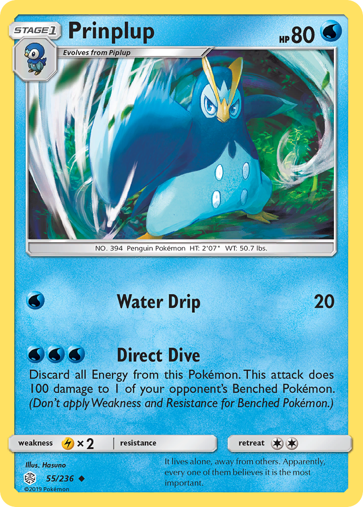 Prinplup (55/236) [Sun & Moon: Cosmic Eclipse] | Eastridge Sports Cards & Games