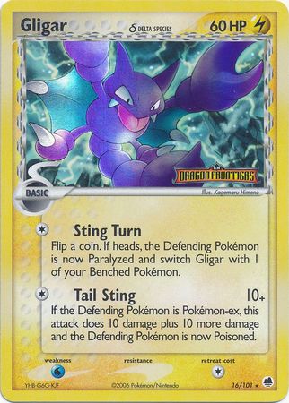 Gligar (16/101) (Delta Species) (Stamped) [EX: Dragon Frontiers] | Eastridge Sports Cards & Games
