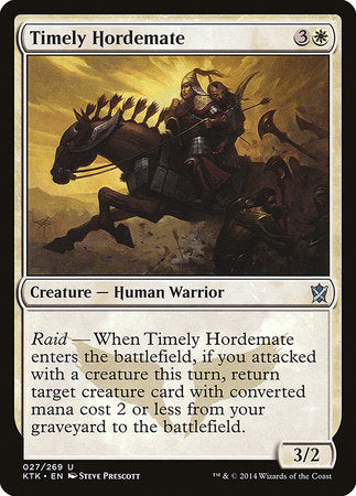 Timely Hordemate [Khans of Tarkir] | Eastridge Sports Cards & Games