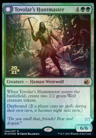 Tovolar's Huntmaster // Tovolar's Packleader [Innistrad: Midnight Hunt Prerelease Promos] | Eastridge Sports Cards & Games