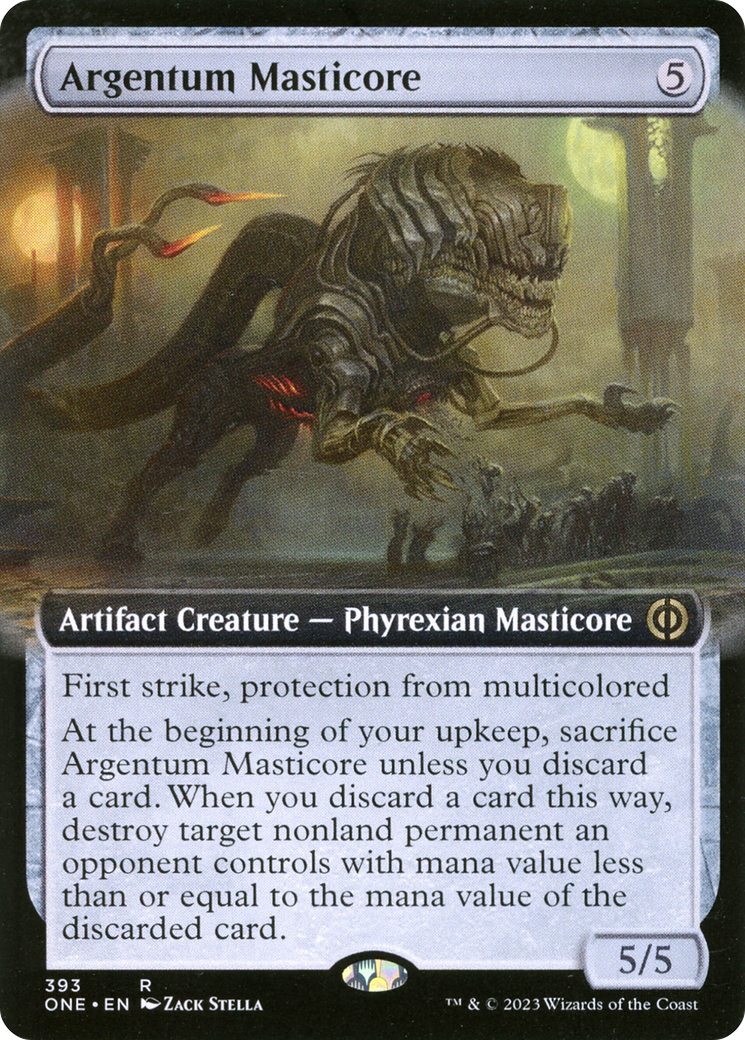 Argentum Masticore (Extended Art) [Phyrexia: All Will Be One] | Eastridge Sports Cards & Games