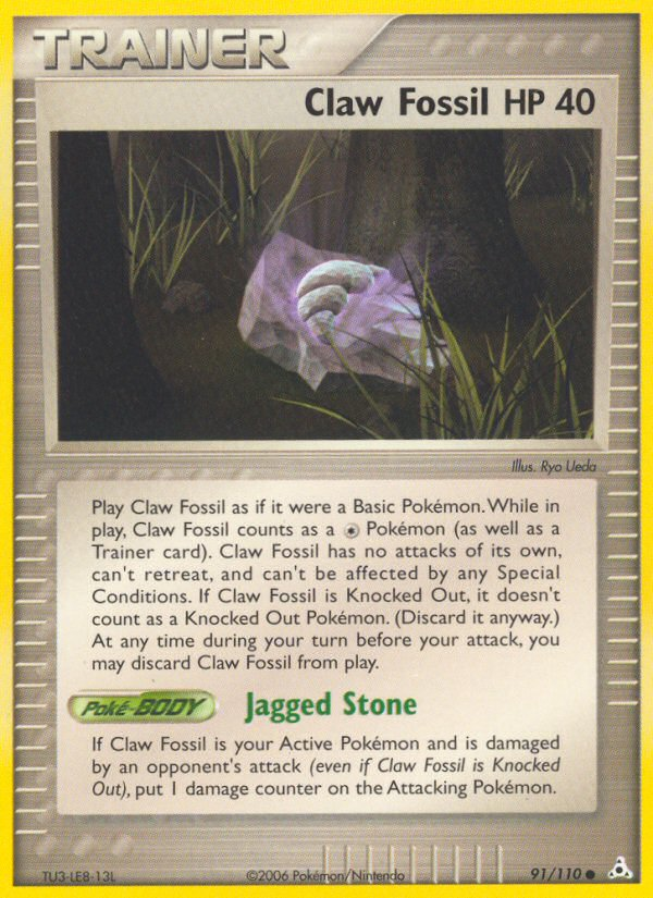 Claw Fossil (91/110) [EX: Holon Phantoms] | Eastridge Sports Cards & Games