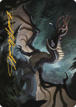 Brainstealer Dragon Art Card (Gold-Stamped Signature) [Commander Legends: Battle for Baldur's Gate Art Series] | Eastridge Sports Cards & Games