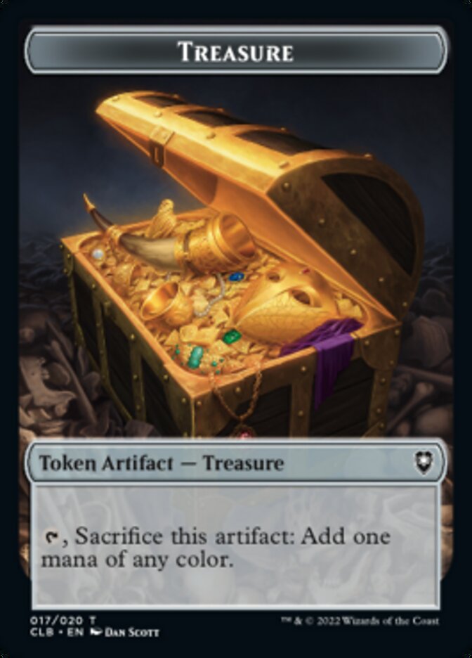 Treasure // Skeleton Double-sided Token [Commander Legends: Battle for Baldur's Gate Tokens] | Eastridge Sports Cards & Games