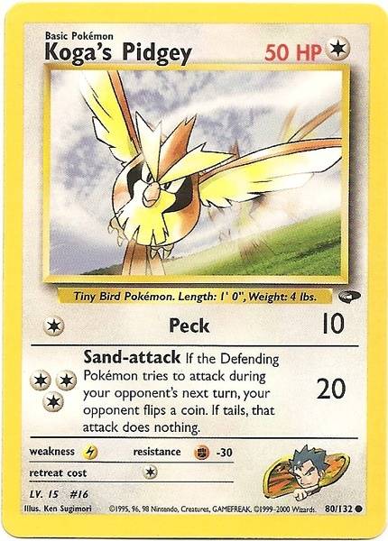 Koga's Pidgey (80/132) [Gym Challenge Unlimited] | Eastridge Sports Cards & Games