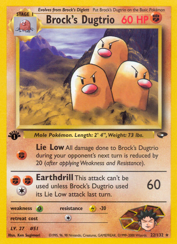 Brock's Dugtrio (22/132) [Gym Challenge 1st Edition] | Eastridge Sports Cards & Games