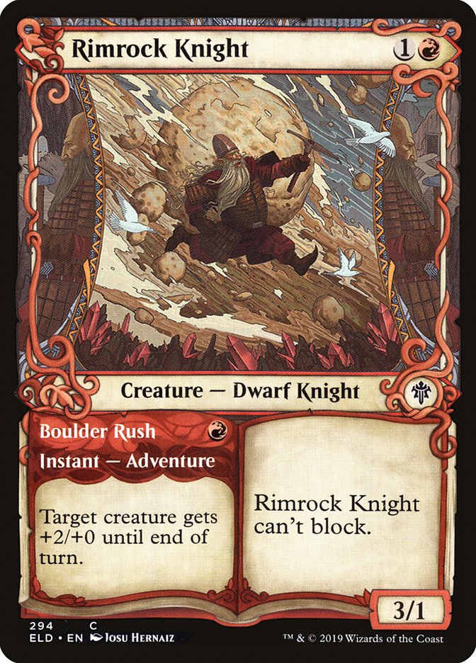 Rimrock Knight // Boulder Rush (Showcase) [Throne of Eldraine] | Eastridge Sports Cards & Games