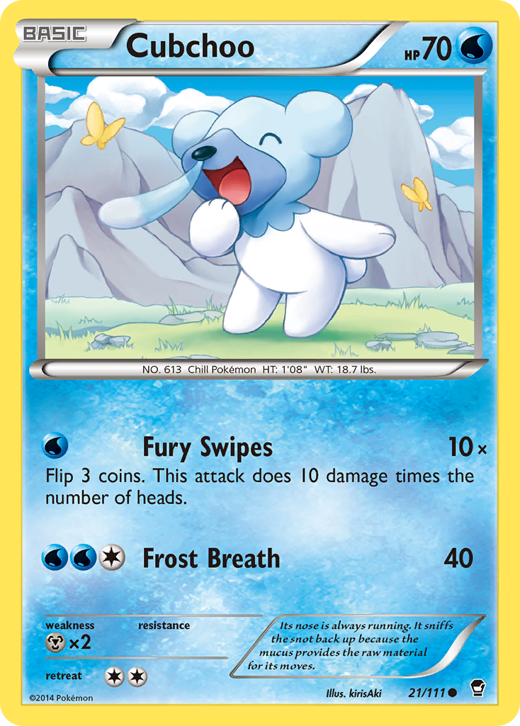 Cubchoo (21/111) [XY: Furious Fists] | Eastridge Sports Cards & Games