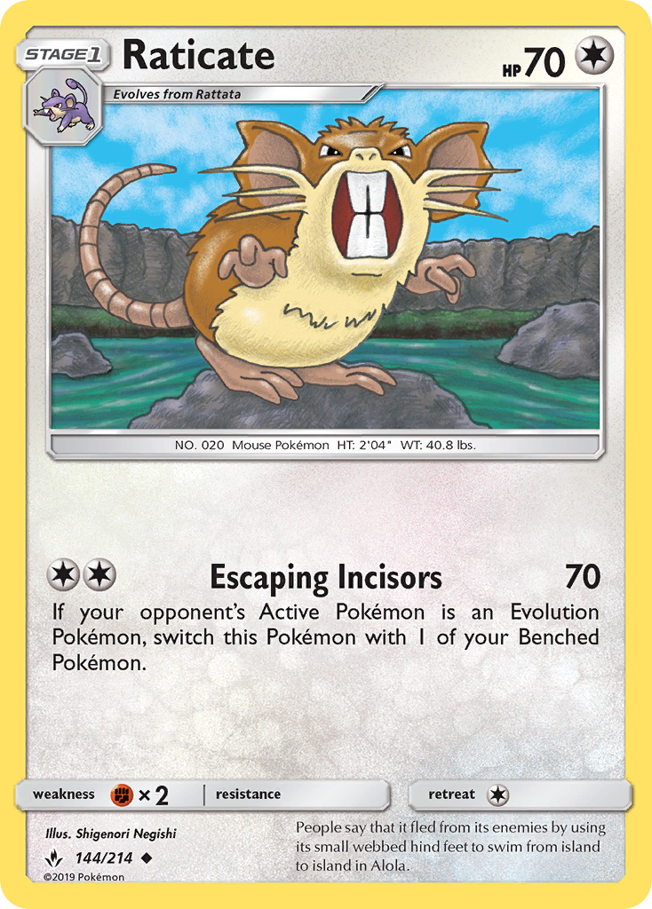 Raticate (144/214) [Sun & Moon: Unbroken Bonds] | Eastridge Sports Cards & Games