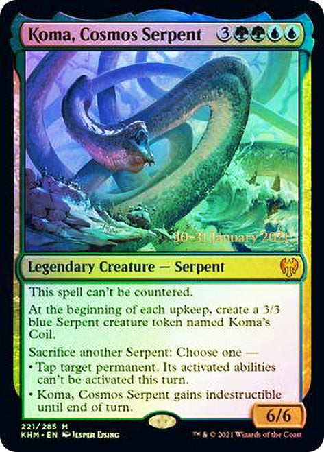 Koma, Cosmos Serpent  [Kaldheim Prerelease Promos] | Eastridge Sports Cards & Games