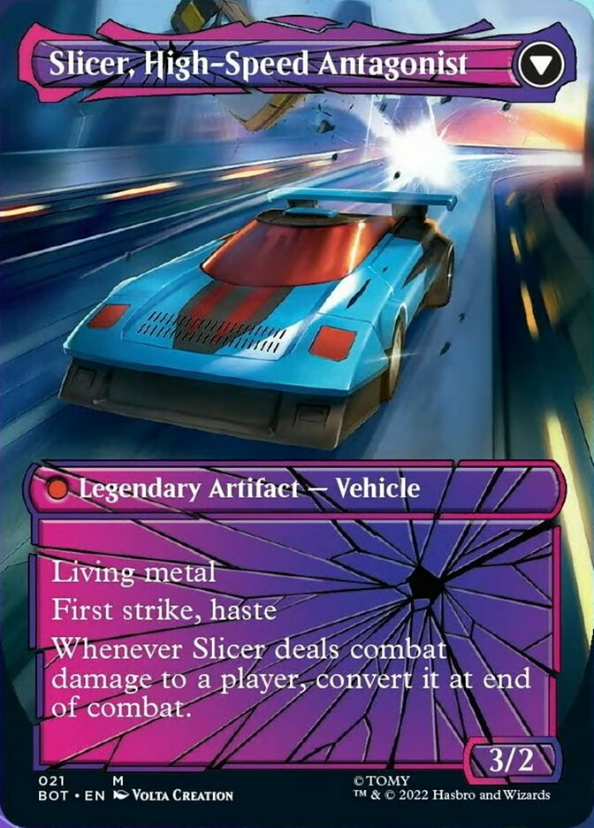 Slicer, Hired Muscle // Slicer, High-Speed Antagonist (Shattered Glass) [Universes Beyond: Transformers] | Eastridge Sports Cards & Games