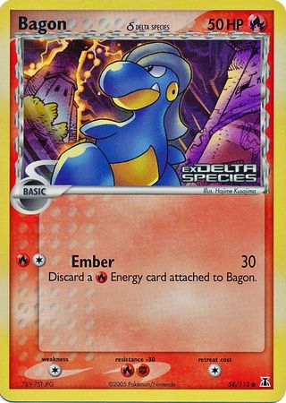 Bagon (58/113) (Delta Species) (Stamped) [EX: Delta Species] | Eastridge Sports Cards & Games