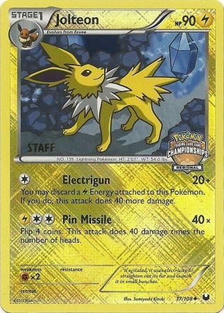 Jolteon (37/108) (Regional Championship 2013 Promo Staff) [Black & White: Dark Explorers] | Eastridge Sports Cards & Games