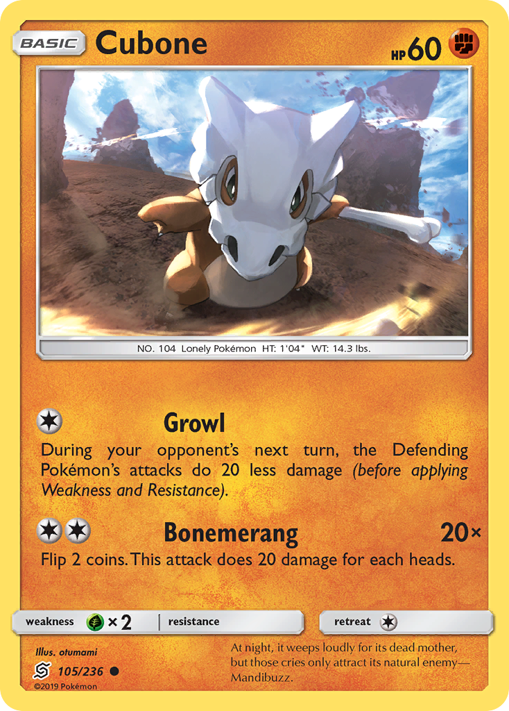 Cubone (105/236) [Sun & Moon: Unified Minds] | Eastridge Sports Cards & Games