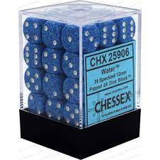 CHESSEX Speckled 36D6 Water Speckled 12MM (CHX25906) | Eastridge Sports Cards & Games