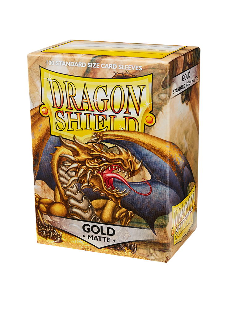 Dragon Shield Matte Card Sleeves 100ct - Gold | Eastridge Sports Cards & Games