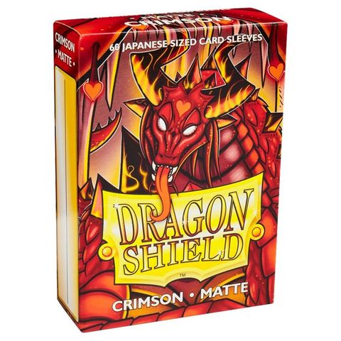 Dragon Shield Sleeves: Japanese Matte Crimson (Box Of 60) | Eastridge Sports Cards & Games