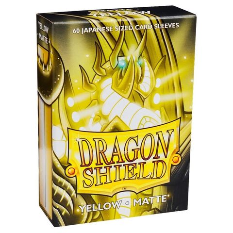 Dragon Shield Sleeves: Japanese Matte Yellow (Box Of 60) | Eastridge Sports Cards & Games