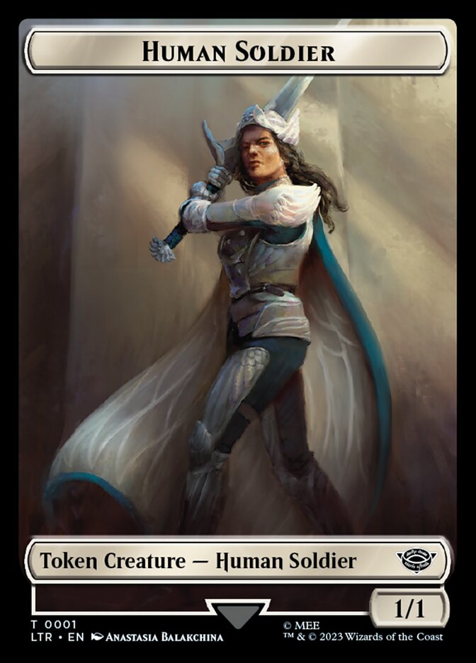 Human Soldier Token (01) [The Lord of the Rings: Tales of Middle-Earth Tokens] | Eastridge Sports Cards & Games