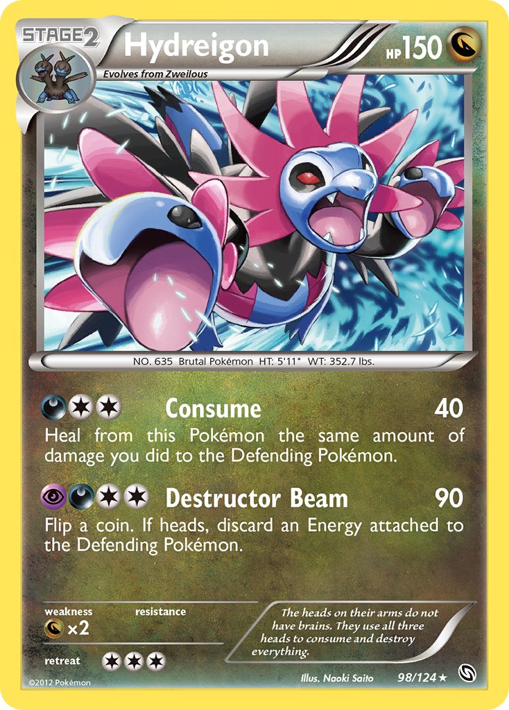 Hydreigon (98/124) (Cracked Ice Holo) (Theme Deck Exclusive) [Black & White: Dragons Exalted] | Eastridge Sports Cards & Games