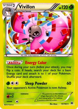 Vivillon (15/162) (Cosmos Holo) [XY: BREAKthrough] | Eastridge Sports Cards & Games