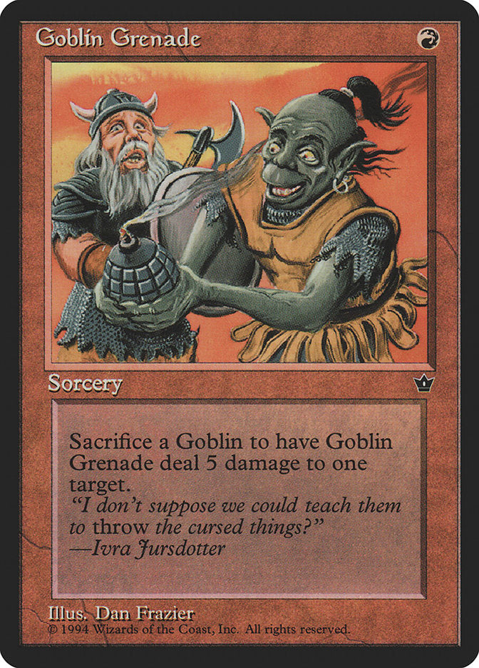 Goblin Grenade (Dan Frazier) [Fallen Empires] | Eastridge Sports Cards & Games