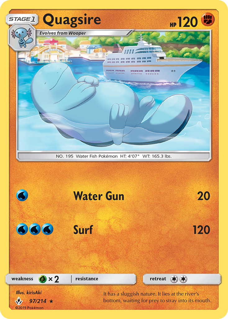 Quagsire (97/214) [Sun & Moon: Unbroken Bonds] | Eastridge Sports Cards & Games