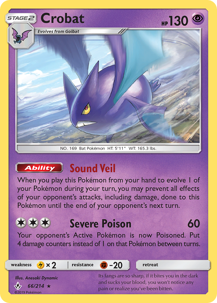 Crobat (66/214) [Sun & Moon: Unbroken Bonds] | Eastridge Sports Cards & Games